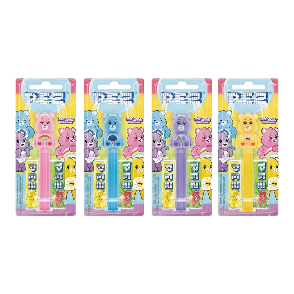 PEZ Care Bears Dispenser (Poly Pack) + 2 PEZ Tablet Packs - 0.58oz (16.4g)