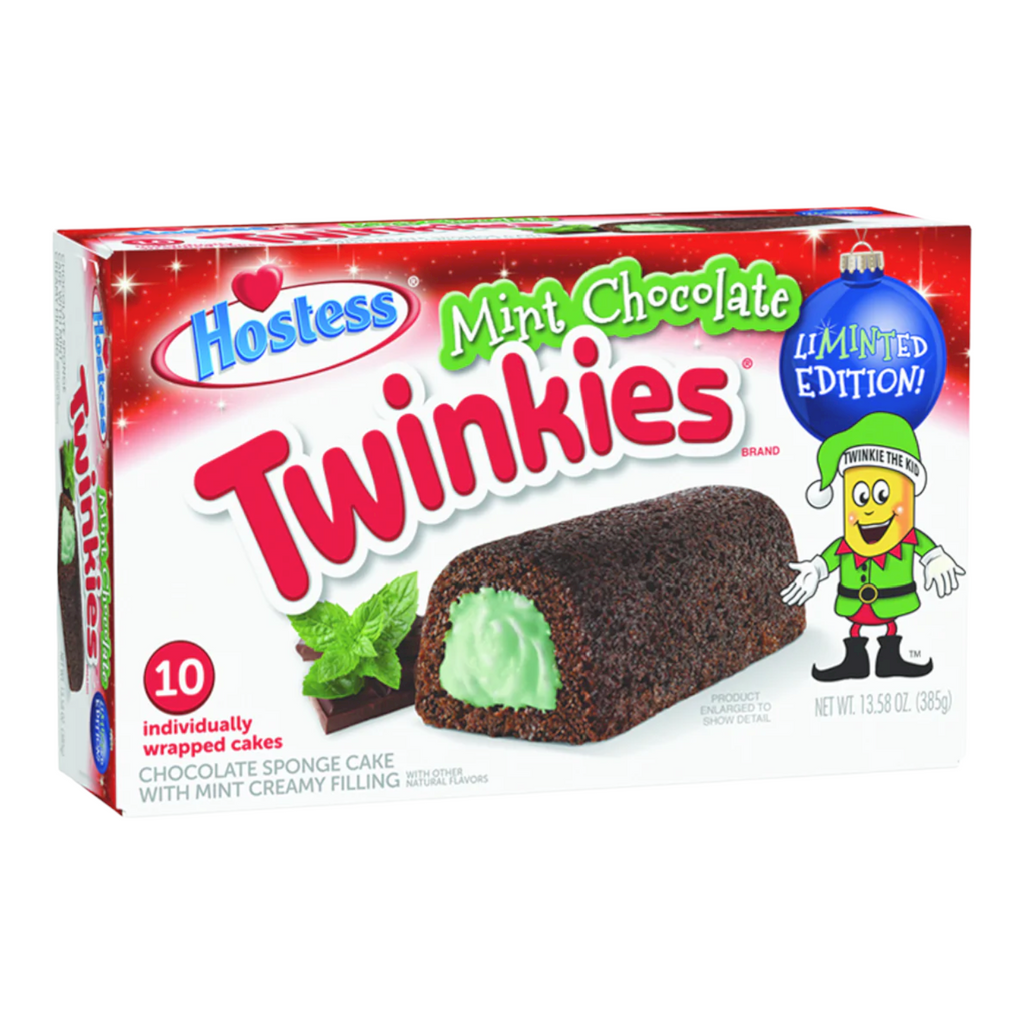 Hostess Limited Edition Christmas Mint Chocolate Twinkies 10-Pack - 13.58oz (385g)