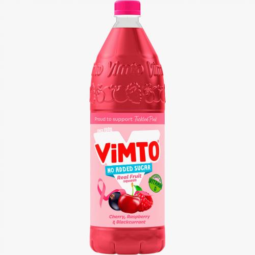 Vimto Real Fruit Squash Cherry, Raspberry & Blackcurrant Flavour - 1.5ltr