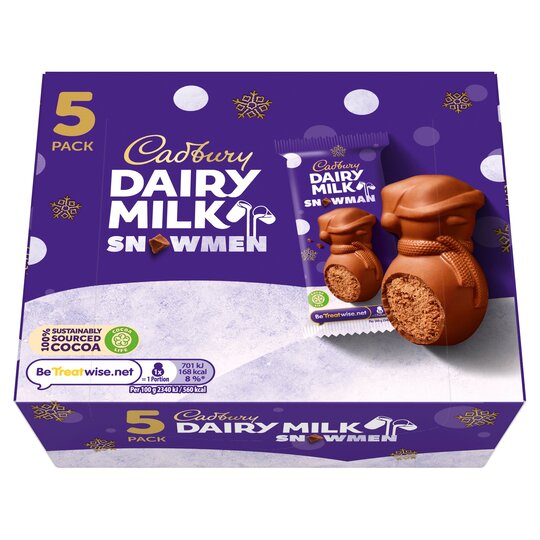 Cadbury Dairy Milk Snowmen - 5 Pack (150g)