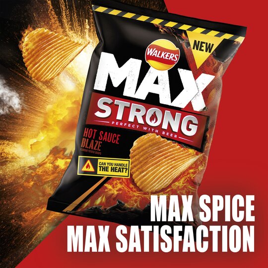 Walkers Max Strong Hot Sauce Blaze Crisps 140G