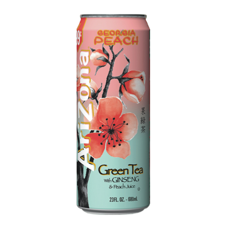 AriZona Green Tea with Ginseng and Georgia Peach - 23.5oz (695ml)