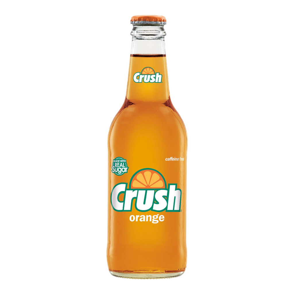 Crush Orange Soda Real Sugar Retro Glass Bottle 355ml