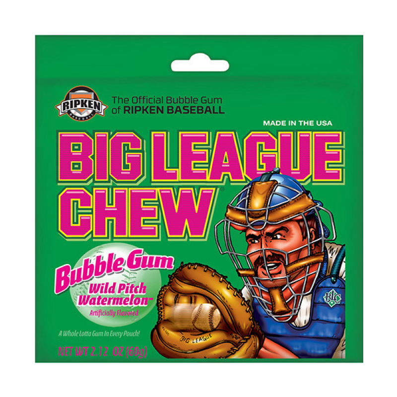 Big League Chew Bubble Gum - Wild Pitch Watermelon - 2.12oz (60g)