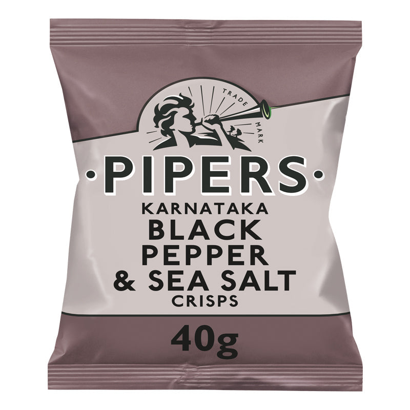 Pipers Karnataka Black Pepper & Sea Salt Crisps - 40g