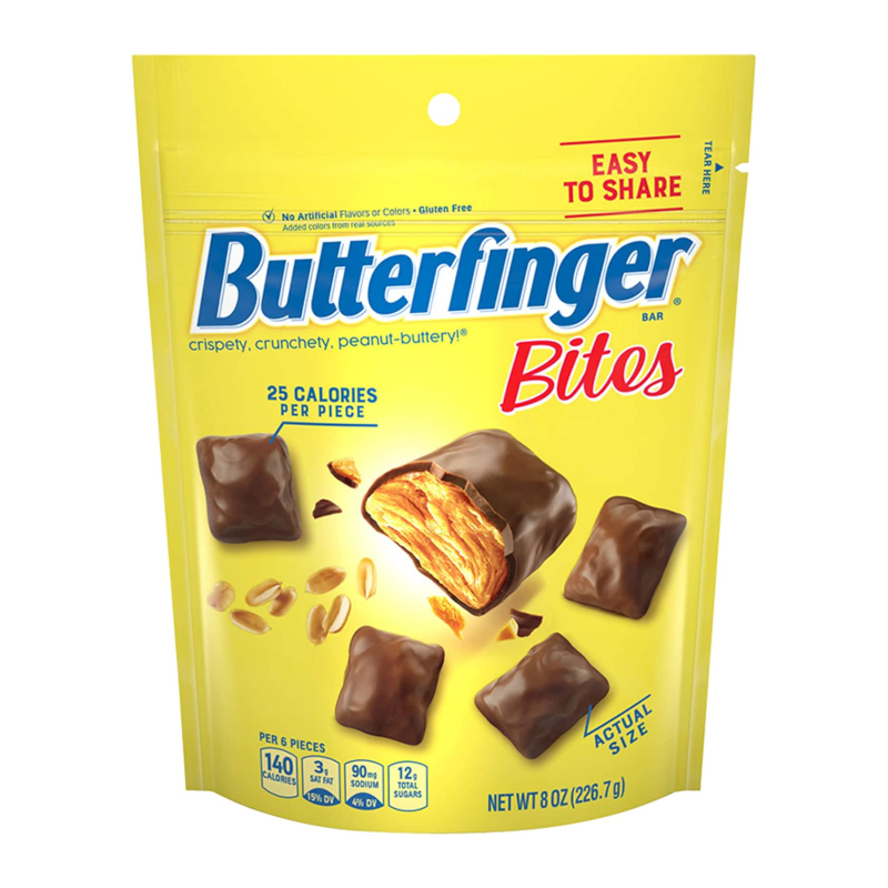 Butterfinger Unwrapped Minis/Bites Stand Up Bag - 8oz (226.7g)