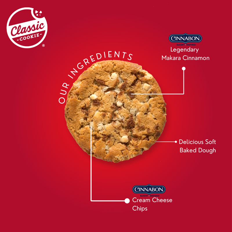 Classic Cookie - Cinnabon with Cinnamon and Cream Cheese - 3oz (85g)