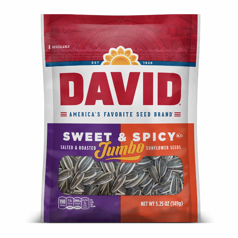 David's Sunflower Seeds Jumbo Sweet & Spicy - 5.25oz (149g)