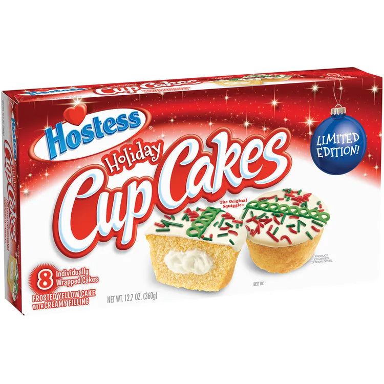 Hostess Limited Edition Christmas Holiday Cupcakes 8-Pack - 12.7oz (360g)
