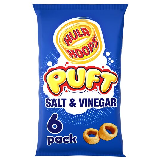 Hula Hoops Puft Salt & Vinegar 6X15g