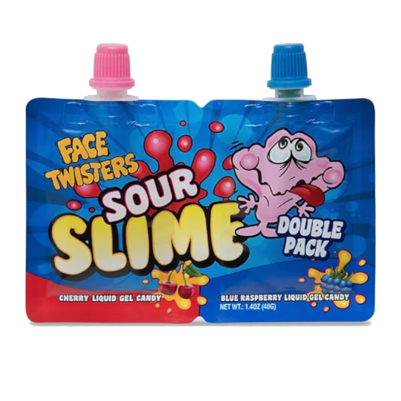 Face Twisters Sour Slime Double Pack - 1.4oz (40g)