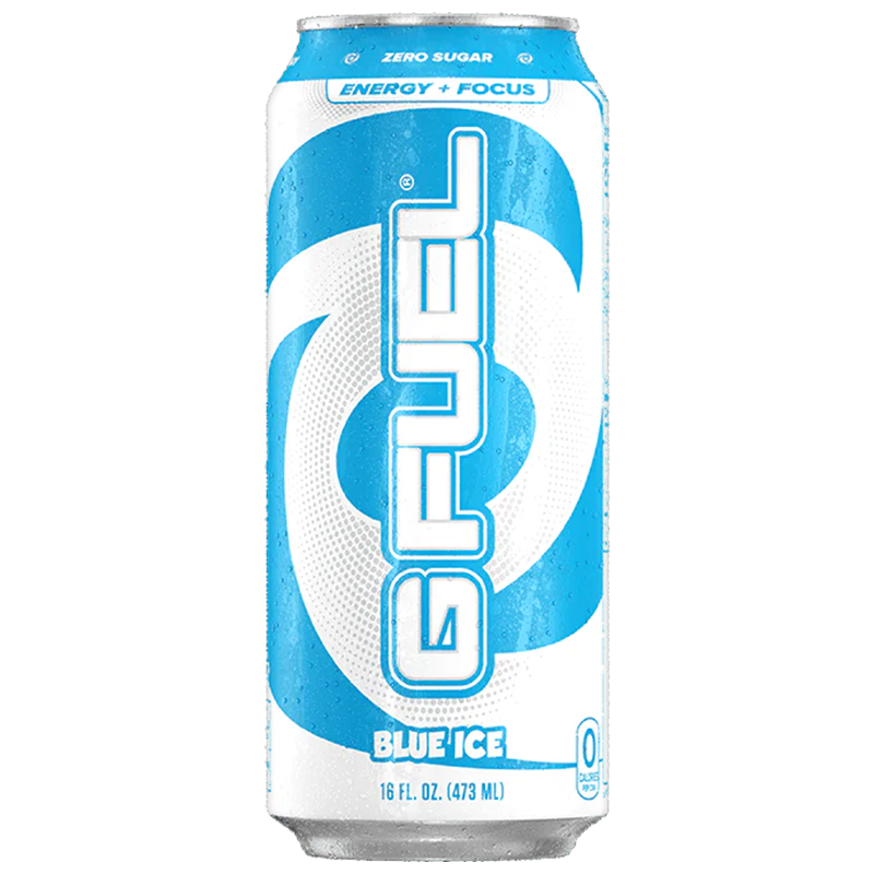 G FUEL - Blue Ice (Blue Raspberry Flavour) Zero Sugar Energy Drink - 16fl.oz (473ml)