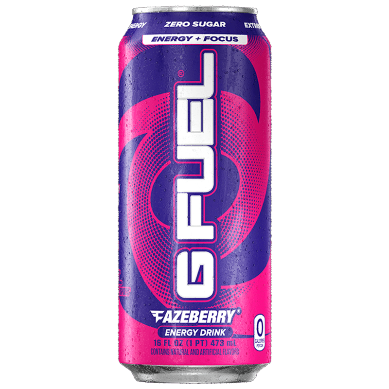 G FUEL - Fazeberry (Strawberry Blueberry Medley Flavour) Zero Sugar Energy Drink - 16fl.oz (473ml)