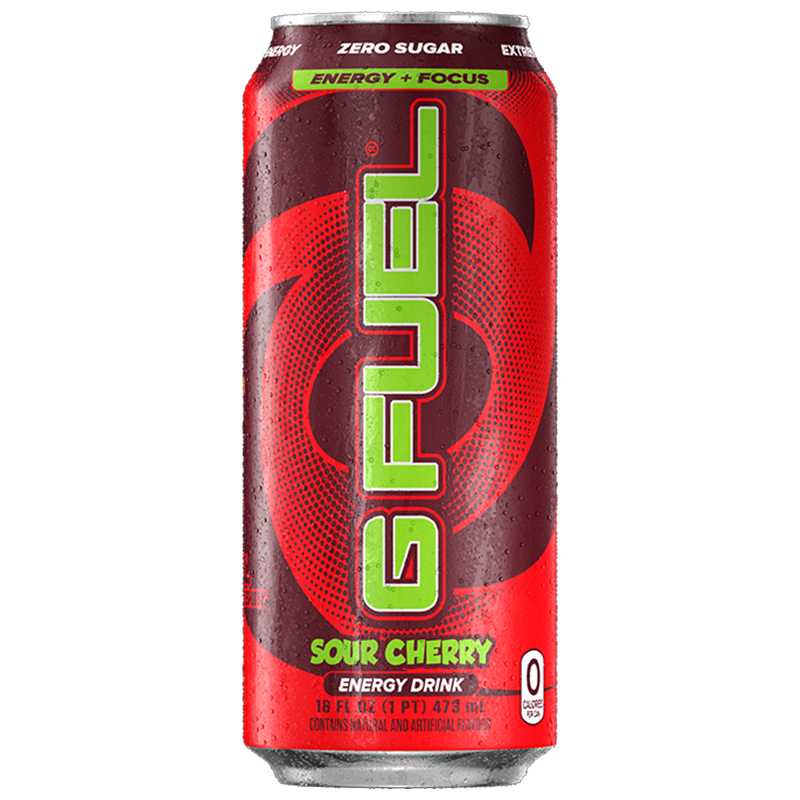 G FUEL - Sour Cherry Zero Sugar Energy Drink - 16fl.oz (473ml)