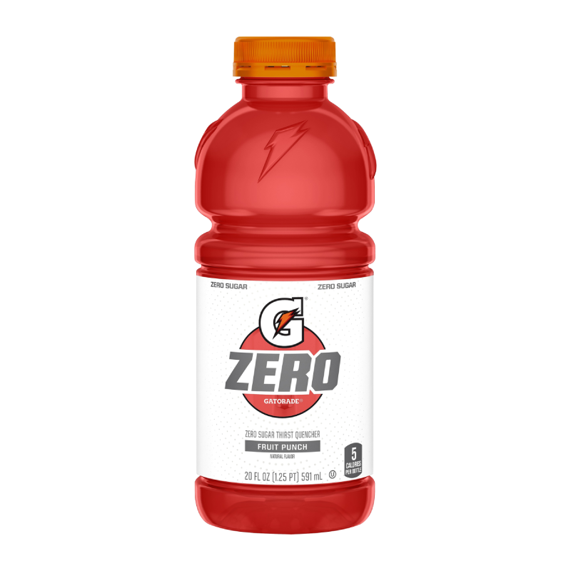 Gatorade ZERO Fruit Punch - 20fl.oz (591ml) - Best Before (09/02/23)
