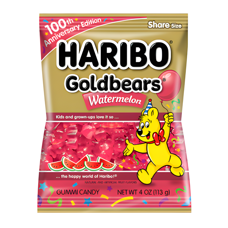 Haribo 100th Anniversary Watermelon Gold Bears - 4oz (113g)