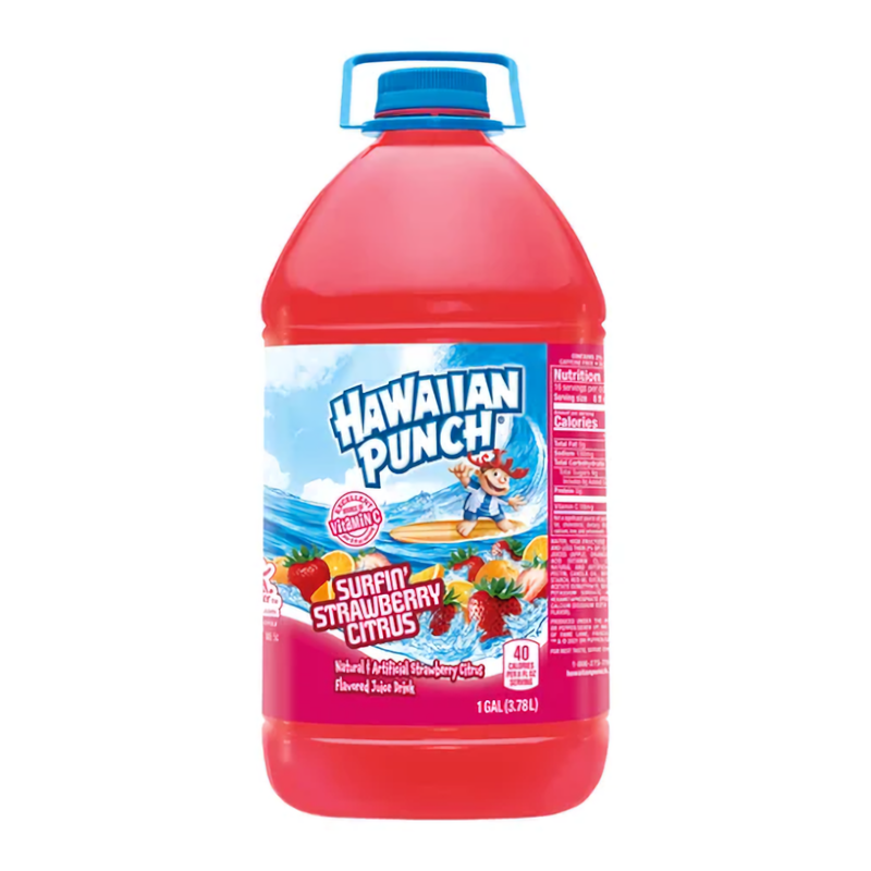 Hawaiian Punch Surfin Strawberry Citrus - HUGE 1 gallon - 128oz (3.78L)