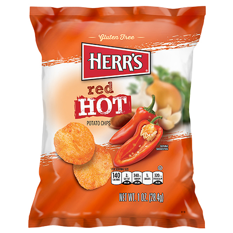 Herr's Red Hot Potato Chips - 1oz (28.4g)