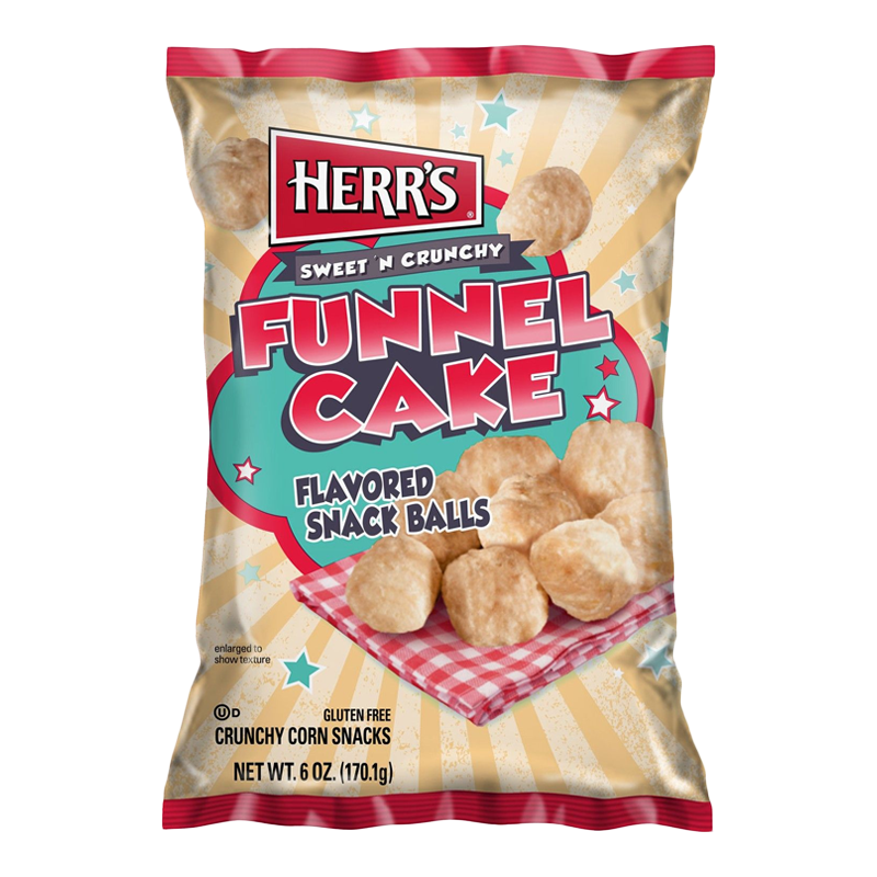 Herr's Sweet 'N Crunchy Funnel Cake Flavoured Snack Balls - 6oz (170.1g)