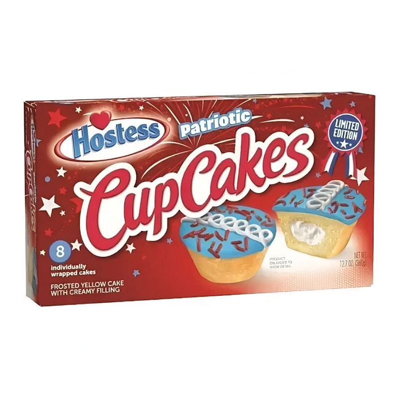 Hostess Limited Edition Patriotic Cupcakes 8-Pack - 12.7oz (360g)