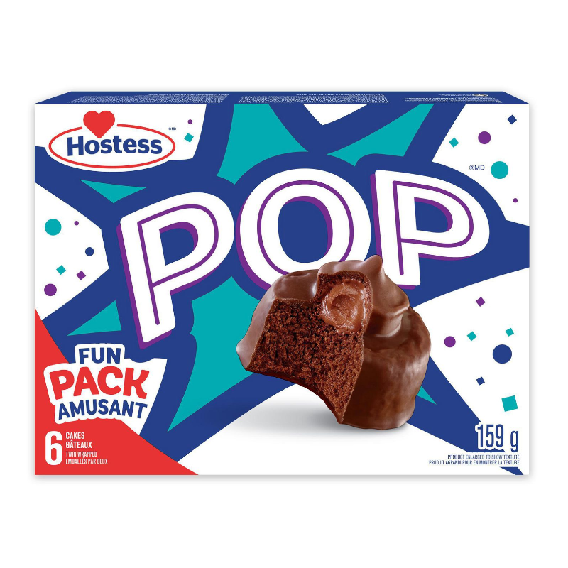 Canadian Hostess Pop Cakes Fun Pack 6-Pack - 5.6oz (159g)