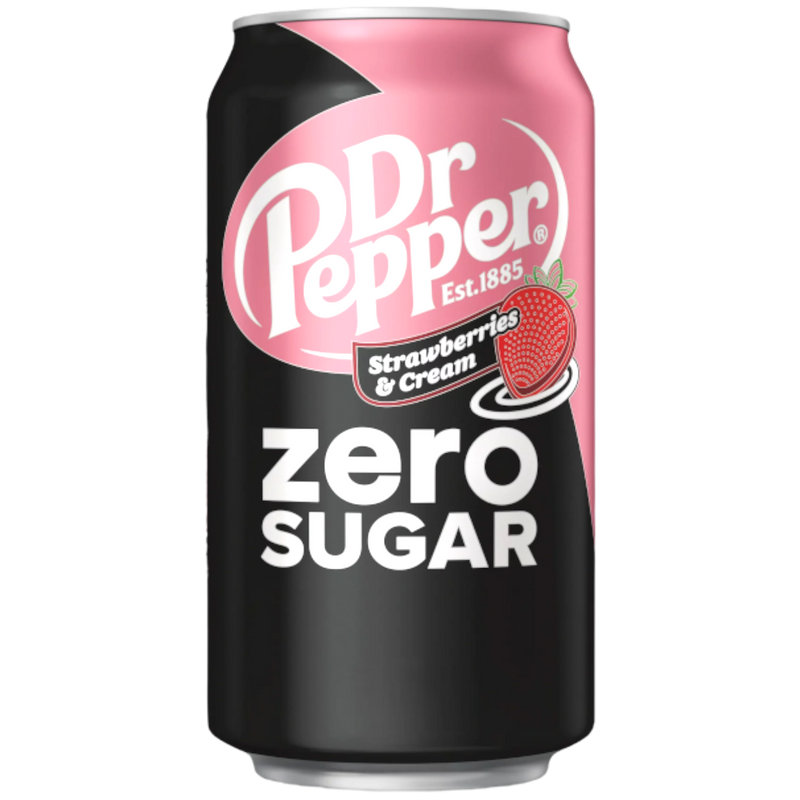 *NEW* Dr Pepper Strawberries & Cream Zero Sugar - 12fl.oz (355ml)