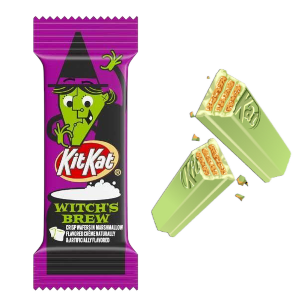 Kit Kat Halloween Witch's Brew (Marshmallow Flavoured Crème) Snack Size - 0.49oz (14g)