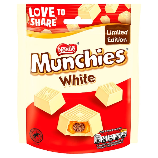 Munchies White Milk Chocolate Sharing Pouch 94g