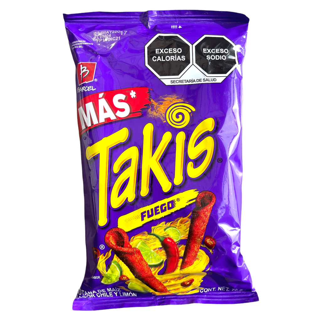 *RARE MEXICAN VARIANT* Takis Fuego Hot Chili Pepper & Lime Tortilla Chips - 70g