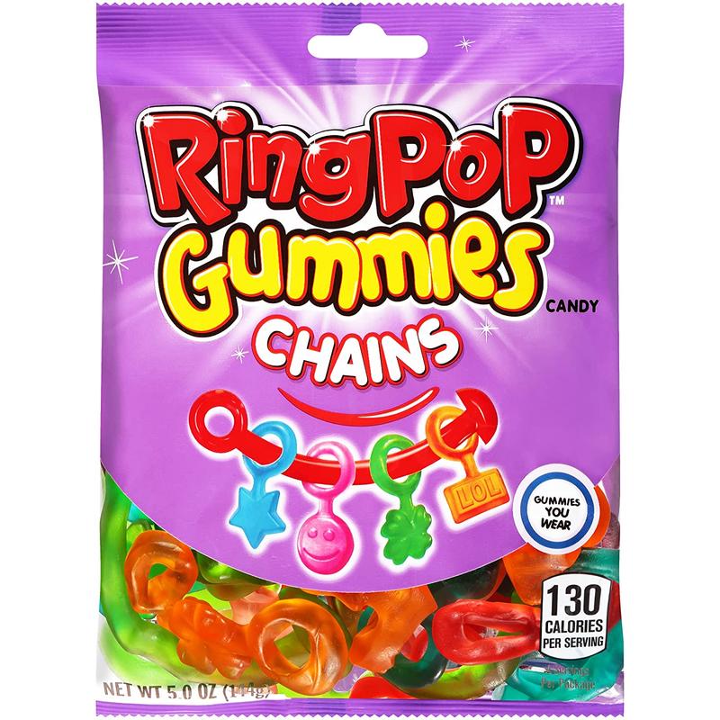 Ring Pop Gummies Chains Peg Bag - 144g