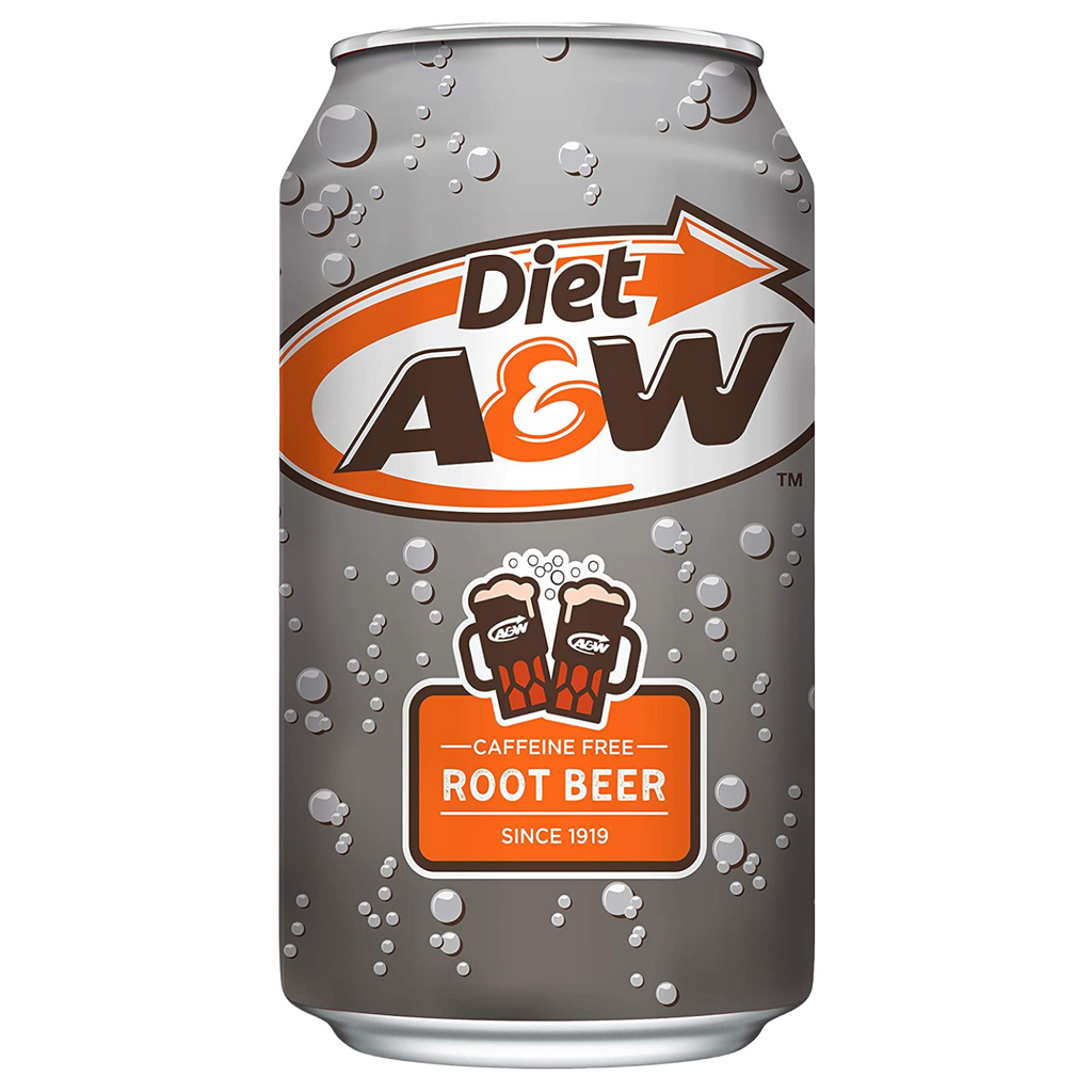A&W Diet Root Beer Zero Sugar/Calories/Caffeine 355ml Can