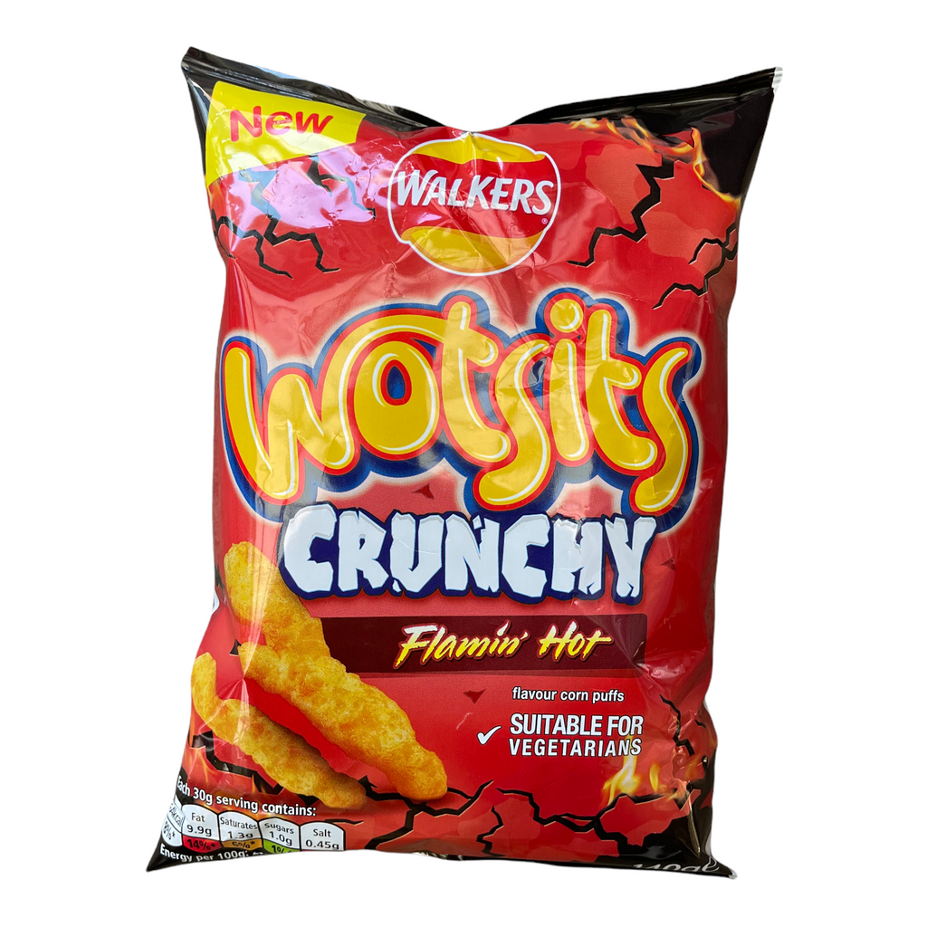 Walkers Wotsits Crunchy Flamin’ Hot Sharing Snacks 140g