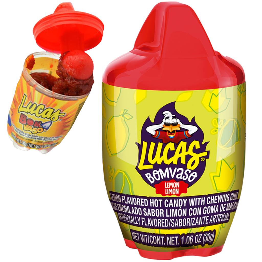 Lucas Bomvaso Lemon Flavoured Hot Candy With Chewing Gum (Mexico) - 1.06oz (30g)