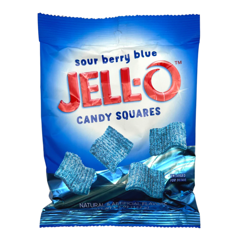 Jell-O Sour Berry Candy Squares Peg Bag - 127g