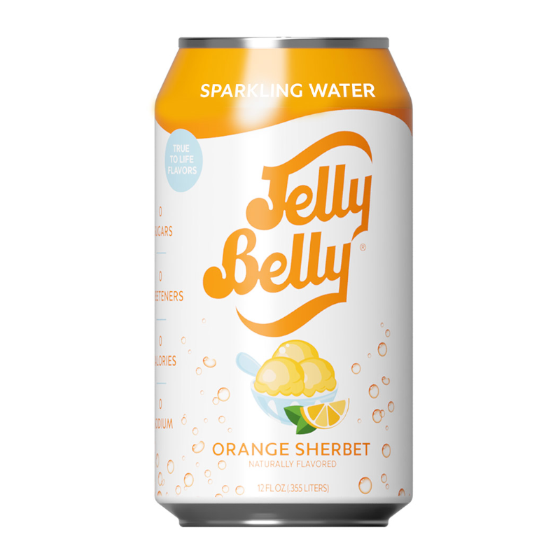 Jelly Belly Orange Sherbet Sparkling Water - 12oz (355ml)