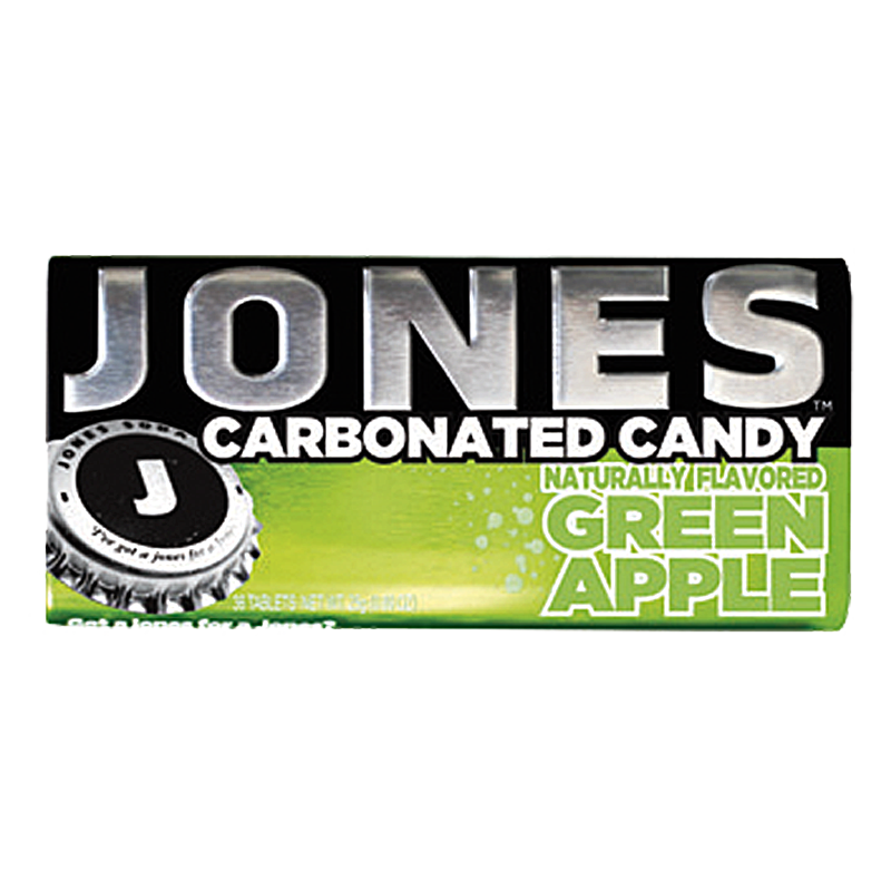 Jones Soda Carbonated Candy Green Apple - 0.89oz (28g)