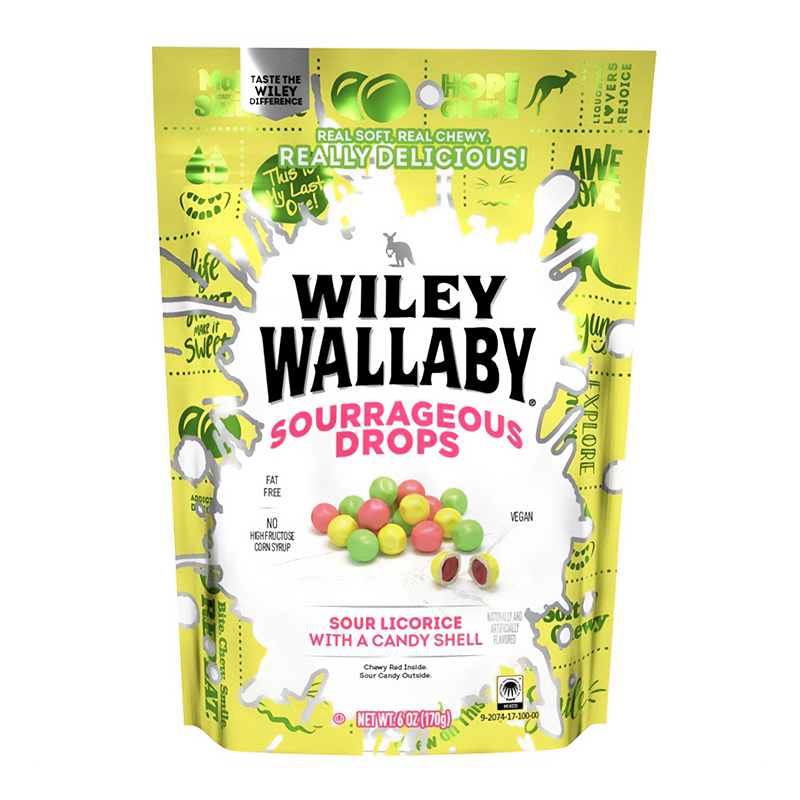 Kenny's Wiley Wallaby Sourrageous Drops - 6oz (170g)