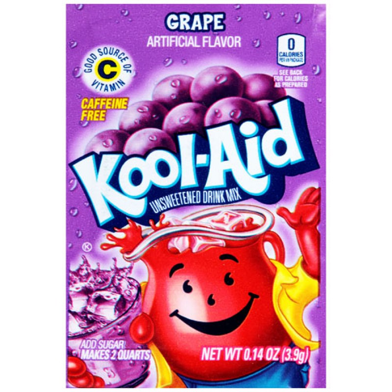 Kool Aid Grape Unsweetened Drink Mix Sachet - 0.14oz (3.9g)