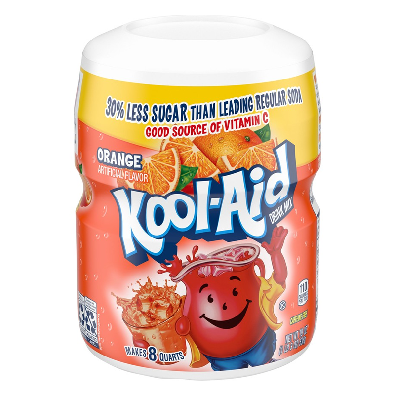 Kool Aid Orange Mix Tub - 19oz (538g)