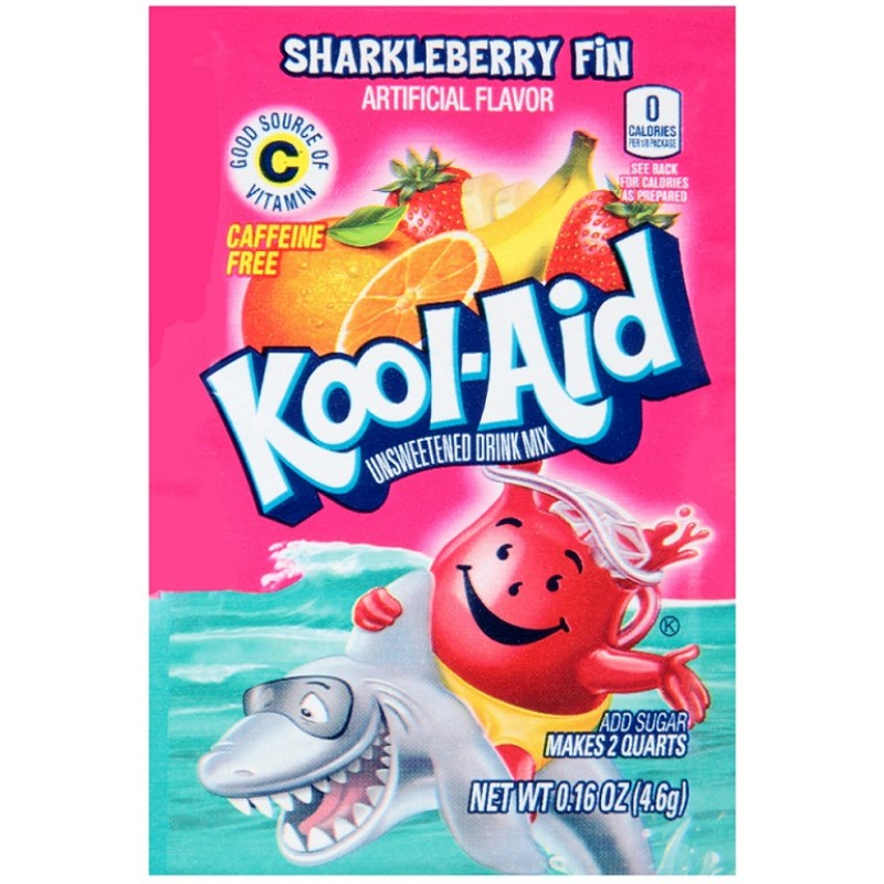 Kool Aid Sharkleberry Fin Unsweetened Drink Mix Sachet 0.16oz (4.6g)