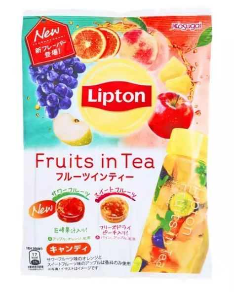 Kasugai Lipton Fruit Tea Candy - Sour Fruits & Sweet Fruits 58g