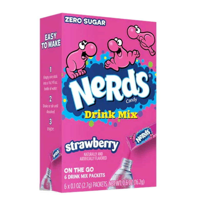 Nerds Singles To Go Strawberry Drink Mix - 6 Pack (0.6oz/16.2g)