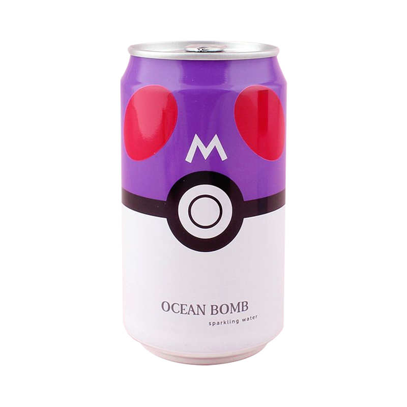 RARE - DISCONTINUED Ocean Bomb Pokemon Masterball Original Sparkling Water - 12fl.oz (355ml)