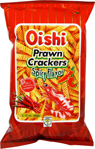 Oishi Prawn Crackers Spicy Flavour - 60g