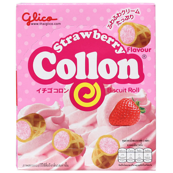 Glico Collon Strawberry Cream Biscuits - 54 g (Best Before: 7th Oct 22)