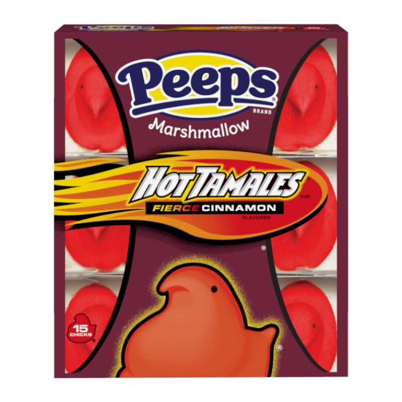 Peeps Hot Tamales Cinnamon Marshmallow Chicks 15PK - 4.5oz (127g)