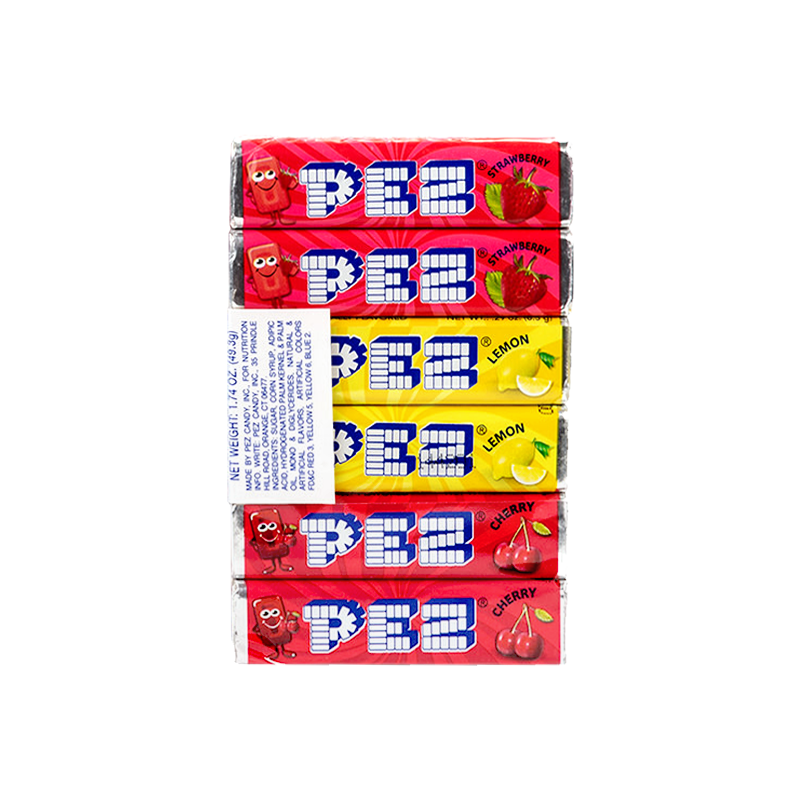 PEZ Assorted Fruit Refill Pack - 6 Packs - 1.74oz (51g)