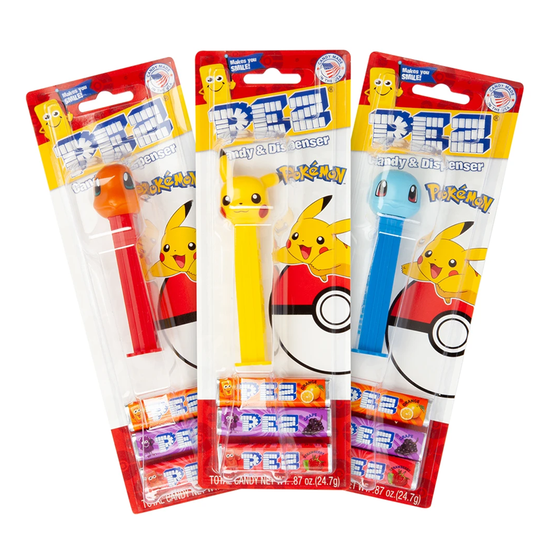 PEZ Pokemon Dispenser + 3 PEZ Tablet Packs - 0.87oz (24.7g)