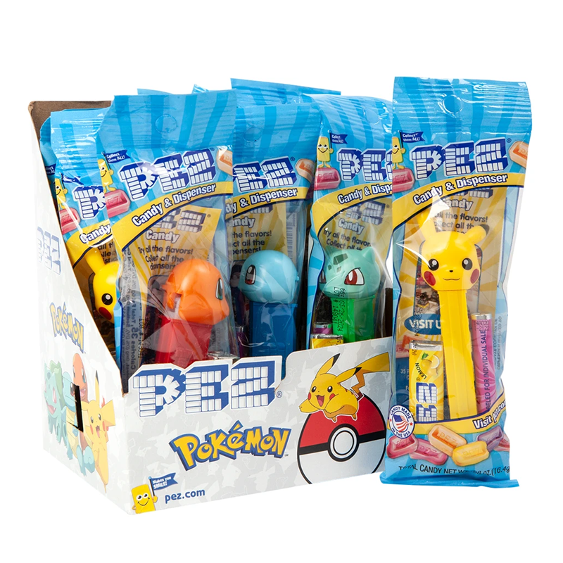 PEZ Pokemon Dispenser (Poly Pack) + 2 PEZ Tablet Packs - 0.58oz (16.4g)