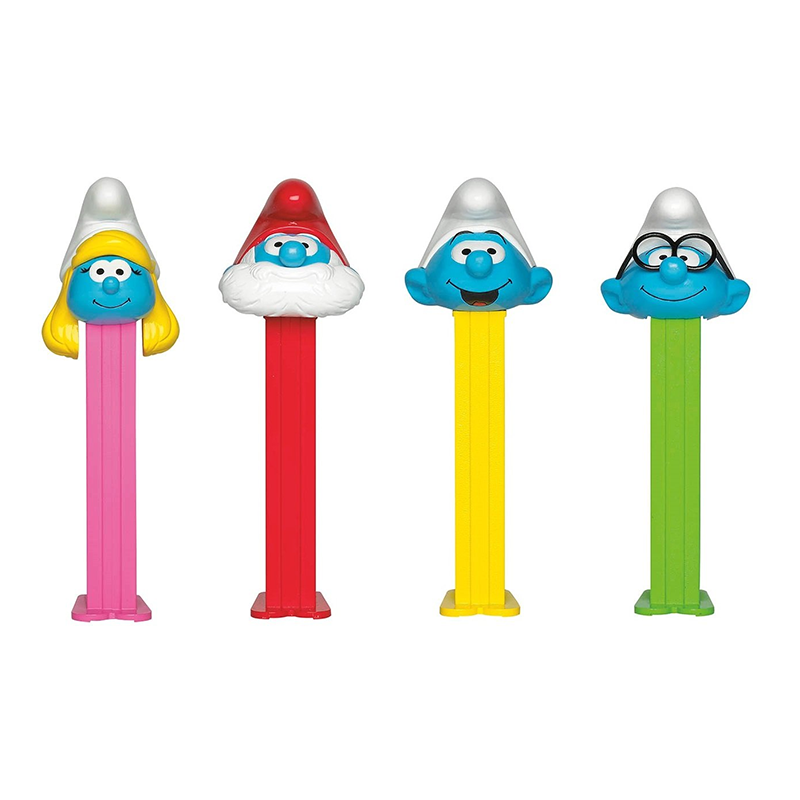 PEZ Smurfs Candy Dispenser (Poly Pack) + 2 PEZ Tablet Packs - 0.58oz (16.4g)